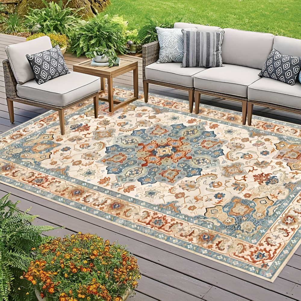 Ashpro - Outdoor Teppich 120x180 cm rutschfest aus Polyester