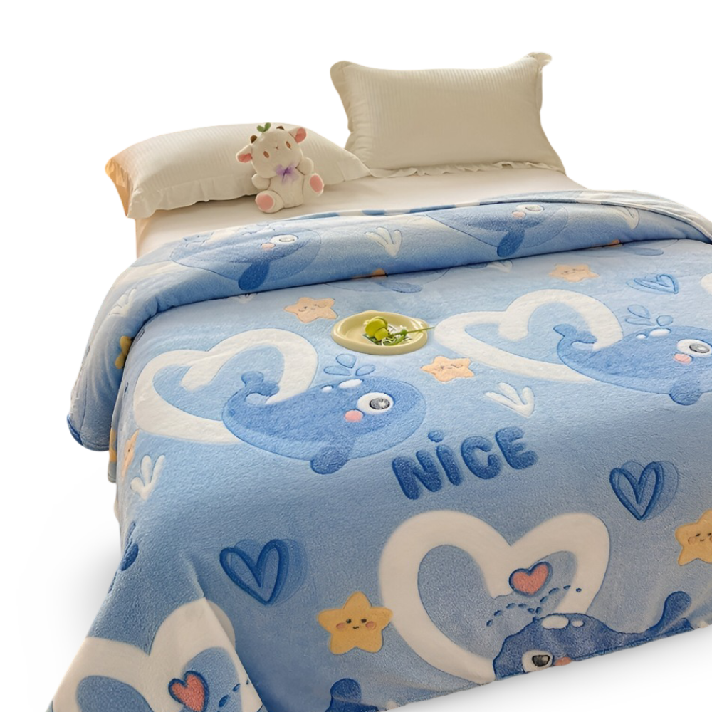 All-Season Coral Fleece Kusheldecke - Weiche, Maschinenwaschbare Decke für Zuhause, Büro und als Geschenk