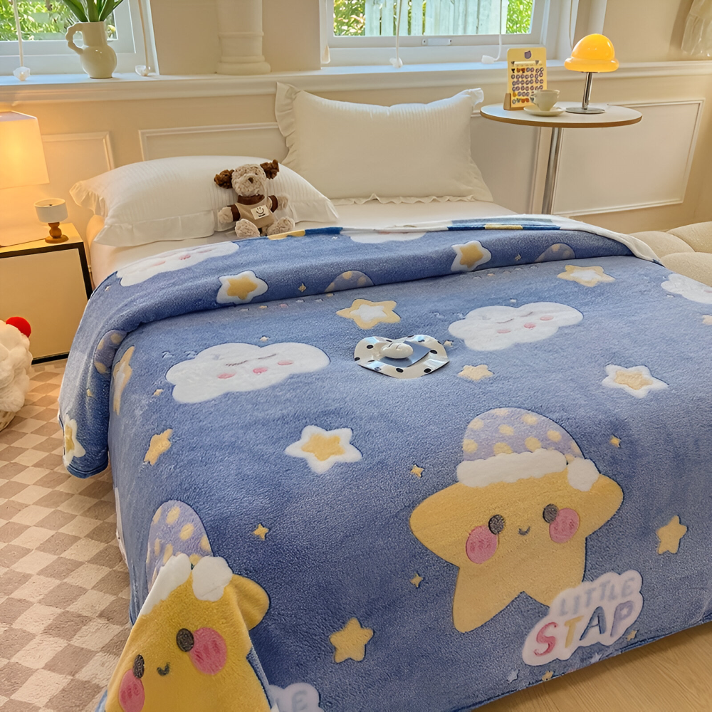All-Season Coral Fleece Kusheldecke - Weiche, Maschinenwaschbare Decke für Zuhause, Büro und als Geschenk