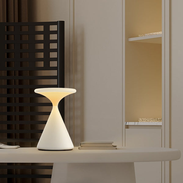 Tabla - Kabellose Tischleuchte in Sanduhrform aus Aluminium