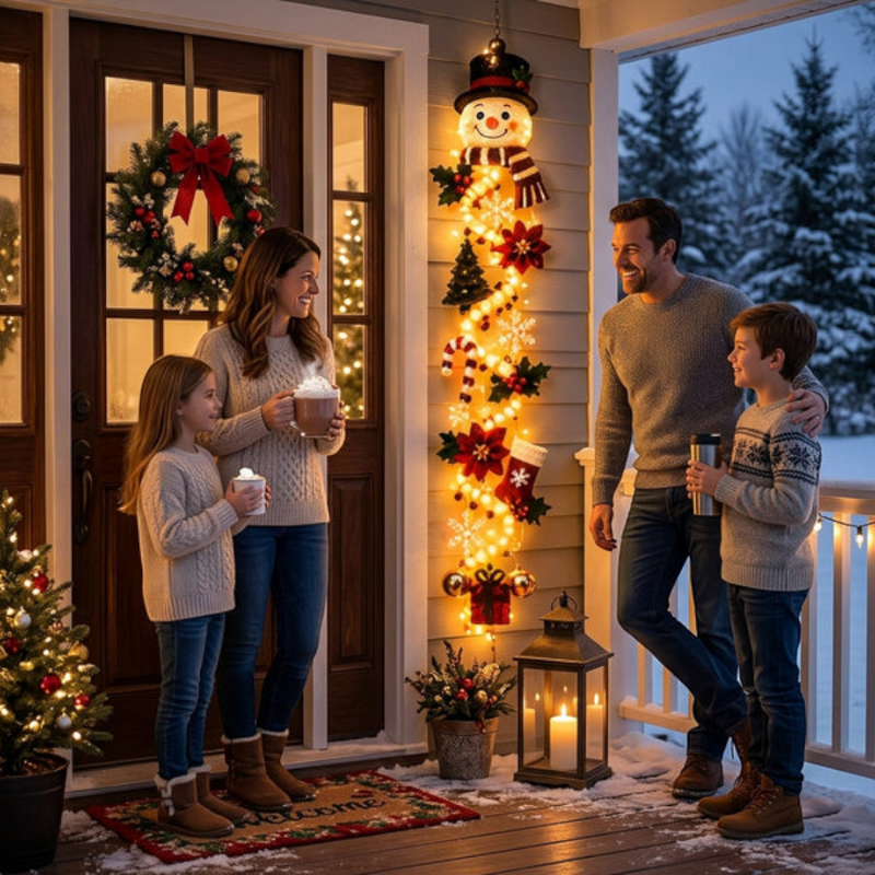 Glockvia – Leuchtender Weihnachtsanhänger mit Glocken und Schneeflocken