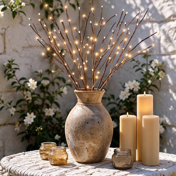 BranchGlow - LED-Weihnachtsbaumzweig mit 20 LED-Lichtern