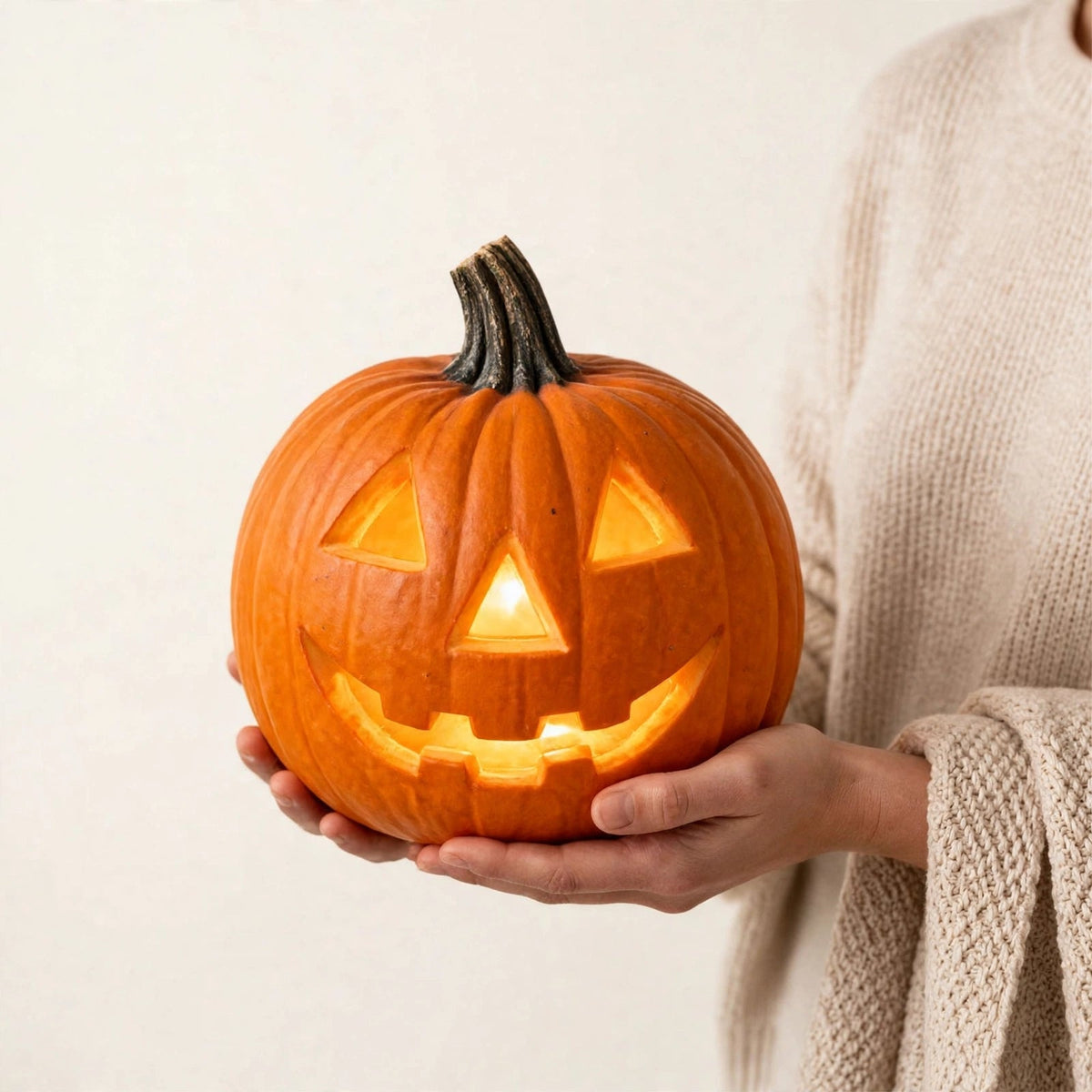 PumpLume – Dekorativer Kürbis mit LED-Licht für Halloween