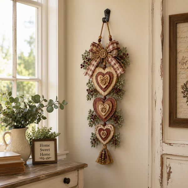 Herzvia – Rustikales herzförmiges Wandornament