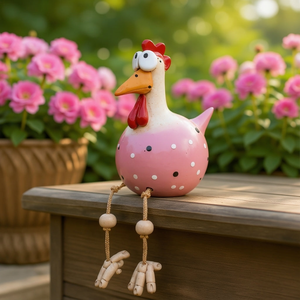 GardenRoost - Dekorativer Keramikhahn für Außendekoration