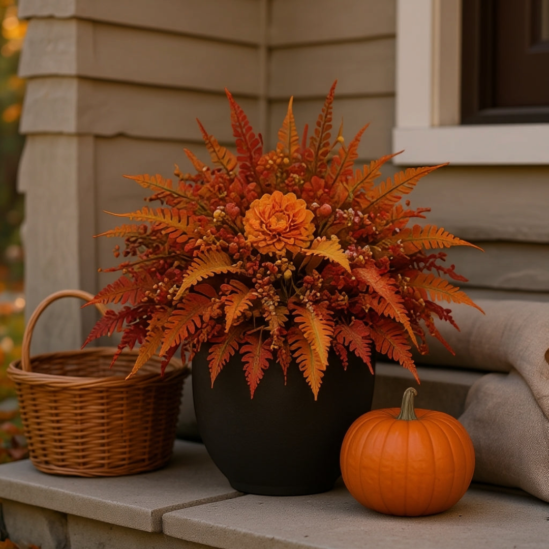 Autumnbloom - Künstliche Herbstblumendekoration mit Ahornblättern