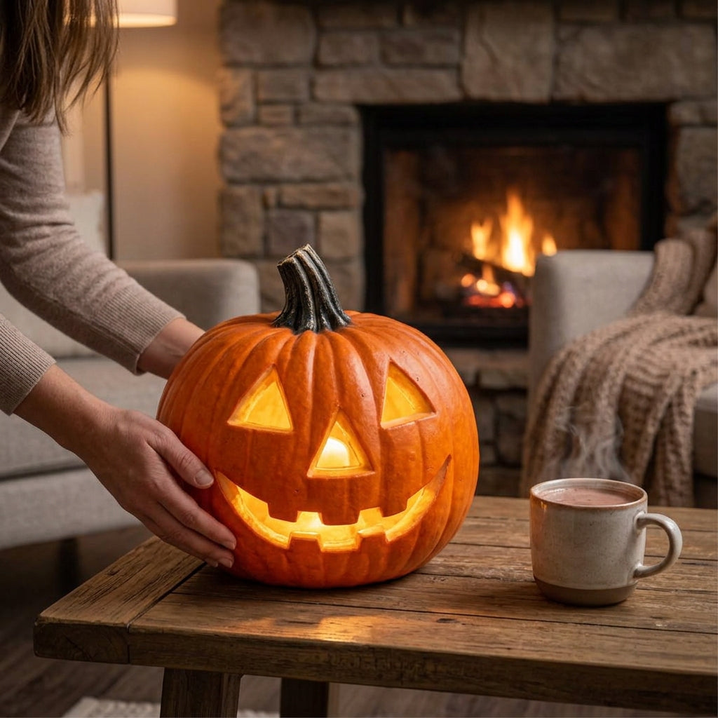 PumpLume – Dekorativer Kürbis mit LED-Licht für Halloween
