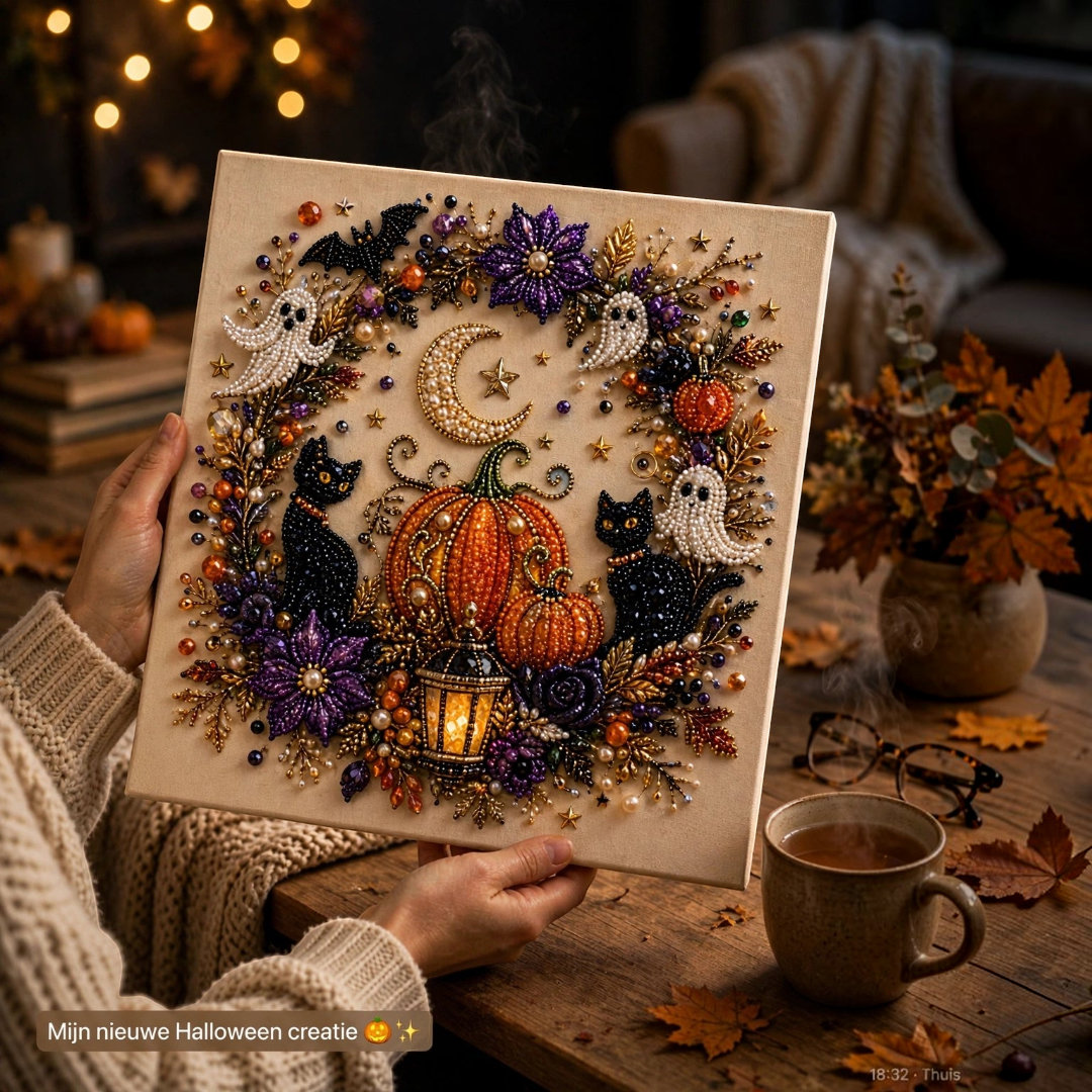 Spookbead – Halloween-Diamantmalerei-Set mit Geistern und Kürbissen