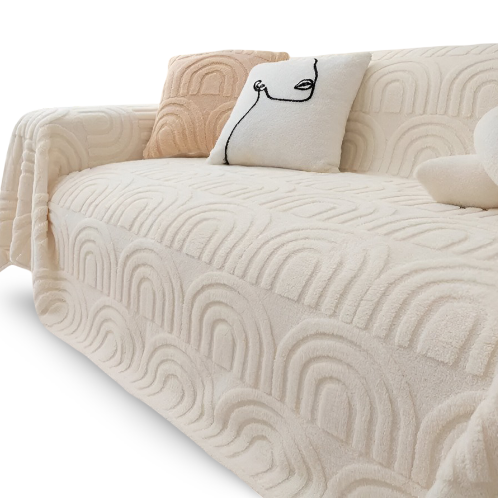 ArchPlush Sofabezug - Mehrzweck Jacquard Couchbezug für Alle Sofatypen