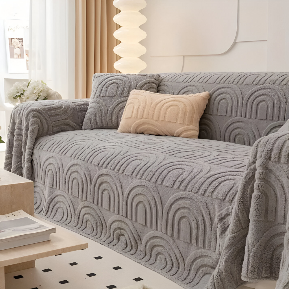 ArchPlush Sofabezug - Mehrzweck Jacquard Couchbezug für Alle Sofatypen
