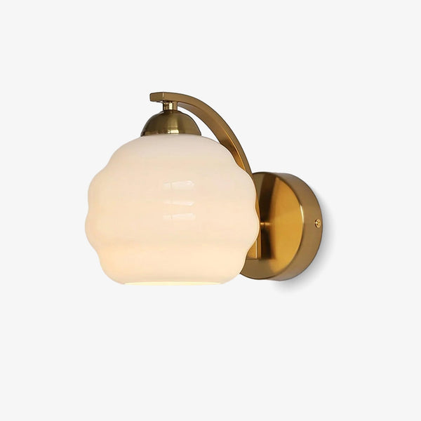 Parietta - Vintage-Wandleuchte im Art-déco-Stil mit weißem