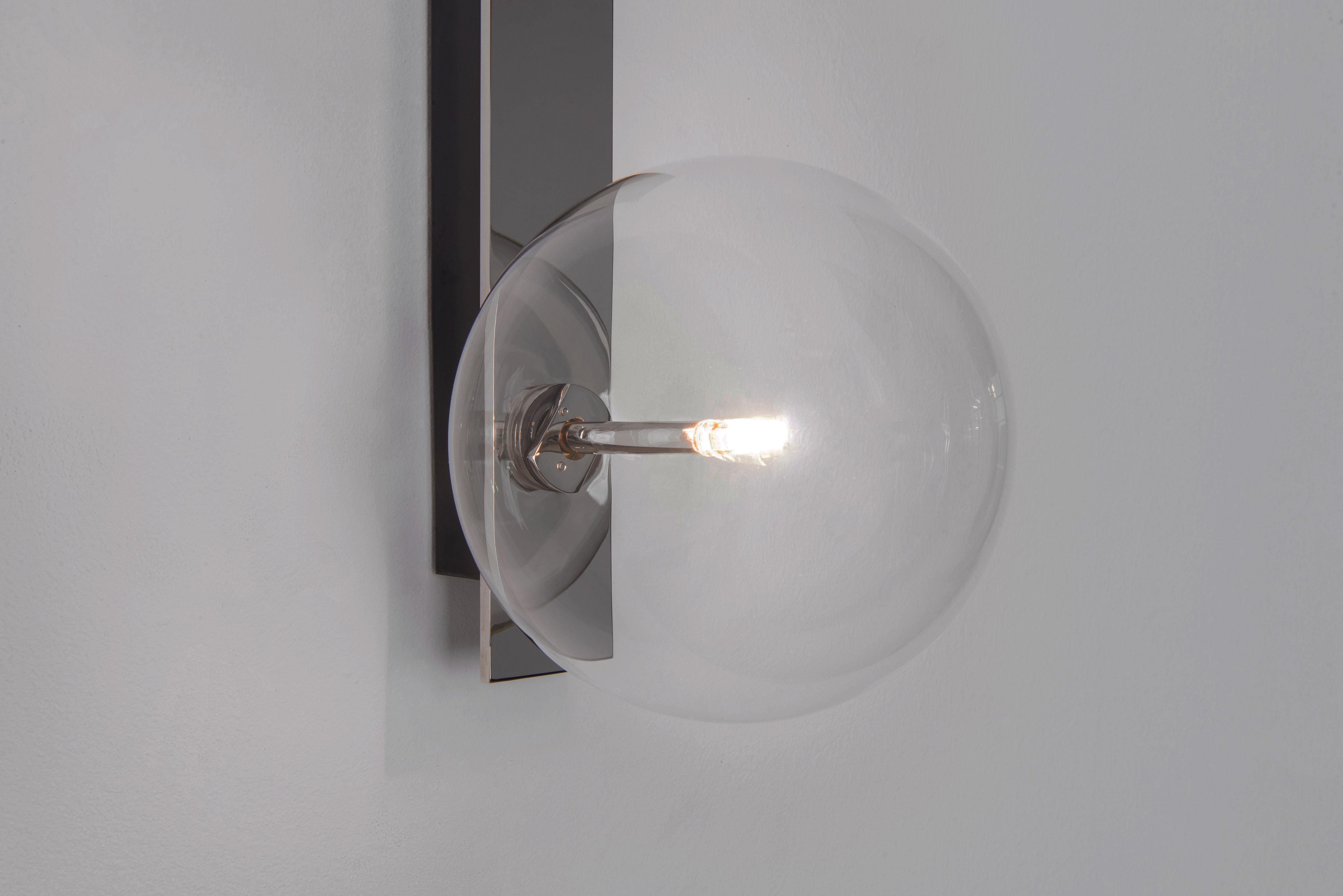 Metall/Glas - Designer-Wandleuchte, Metall/Glas