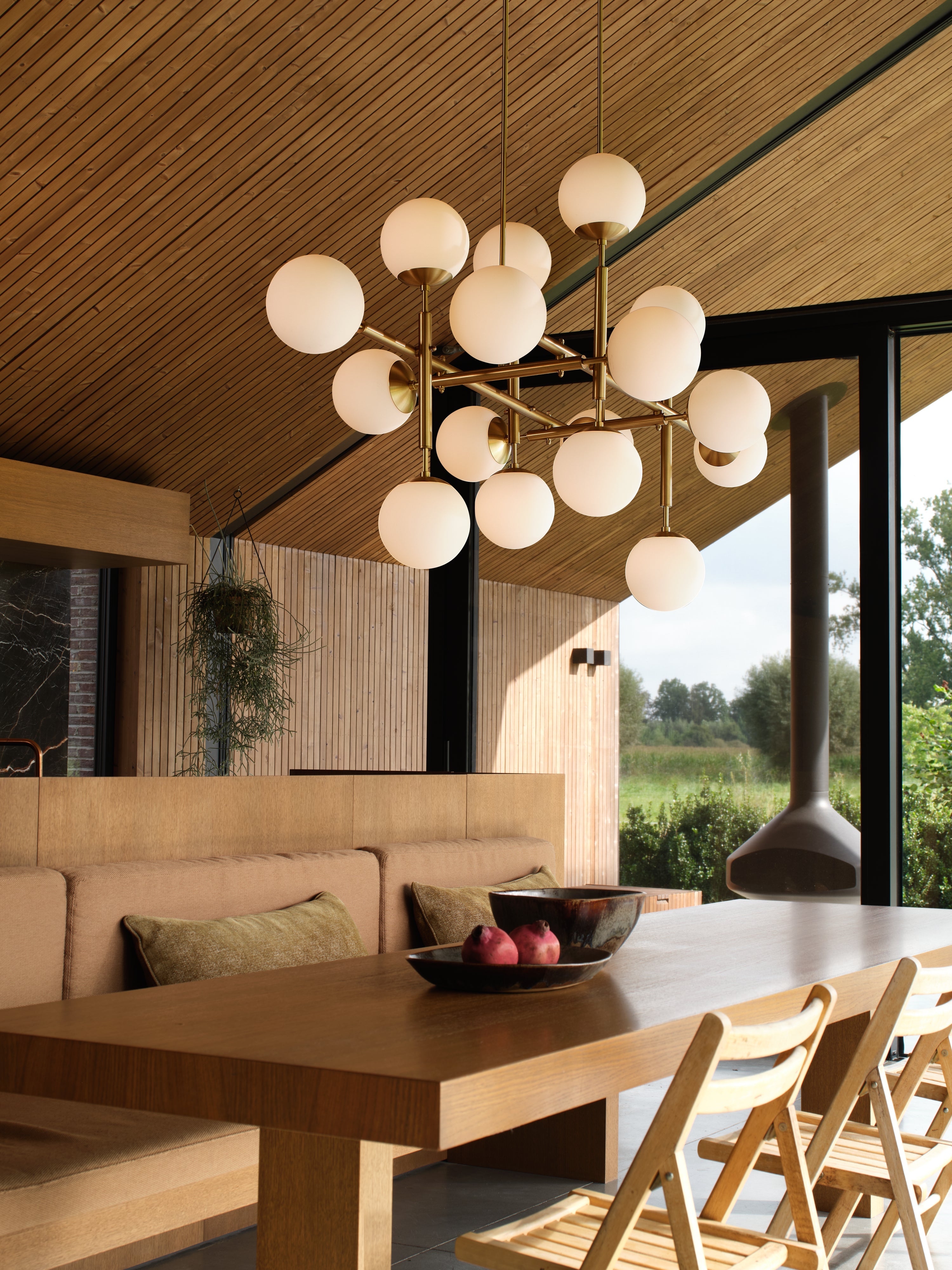 Metall/Glas - Designer-Pendelleuchte, Metall/Glas