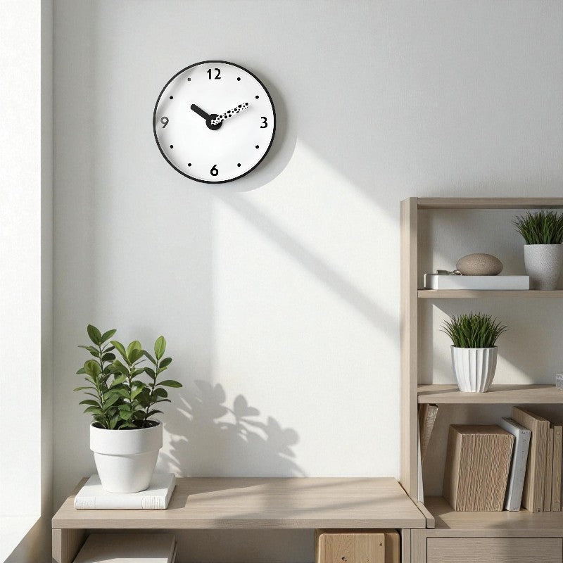 Wanduhr mit minimalistischem Druckdesign für moderne Innenräume