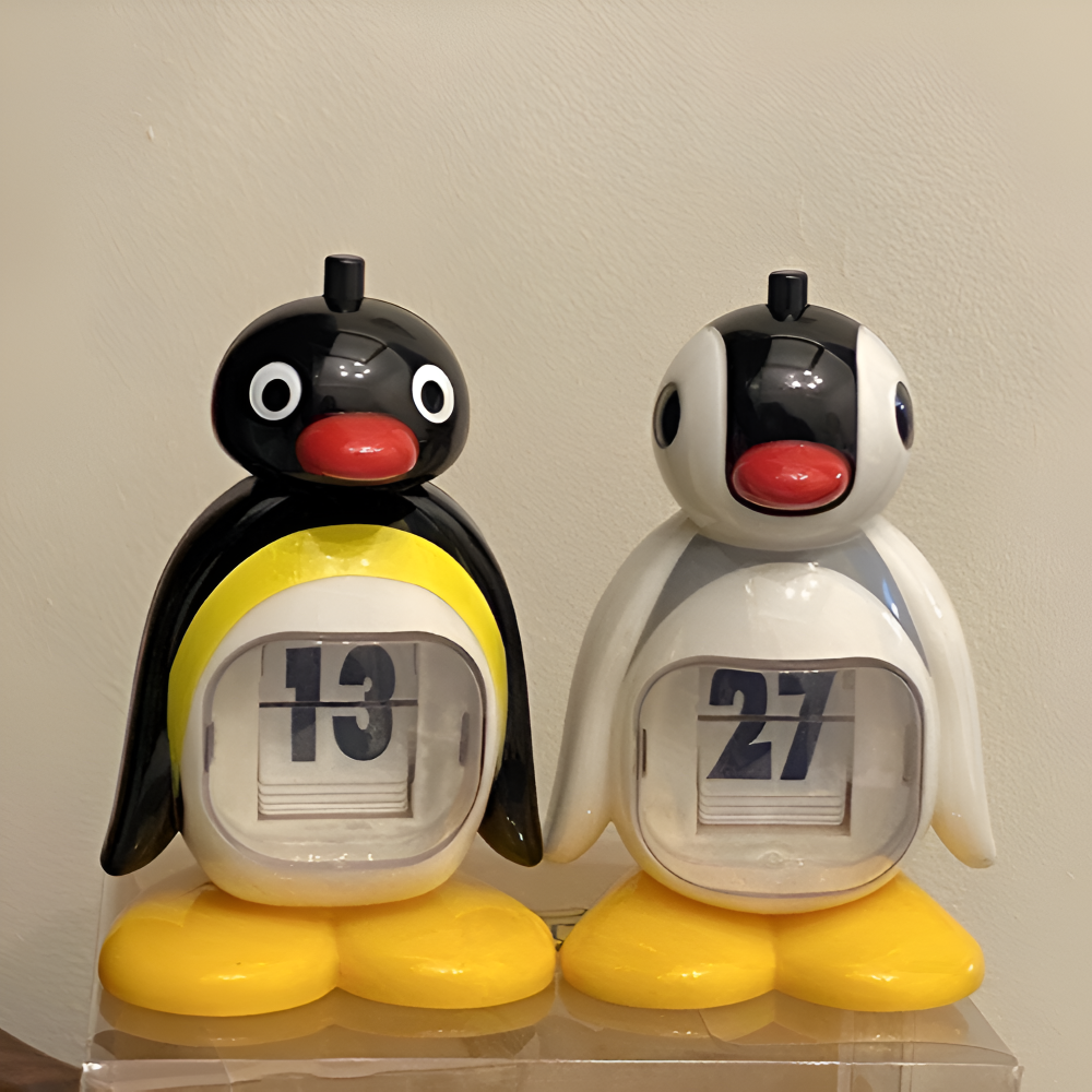Pinguin - Tischkalender mit großen Ziffern &