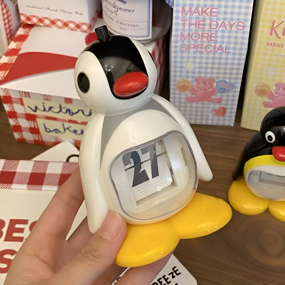 Pinguin - Tischkalender mit großen Ziffern &