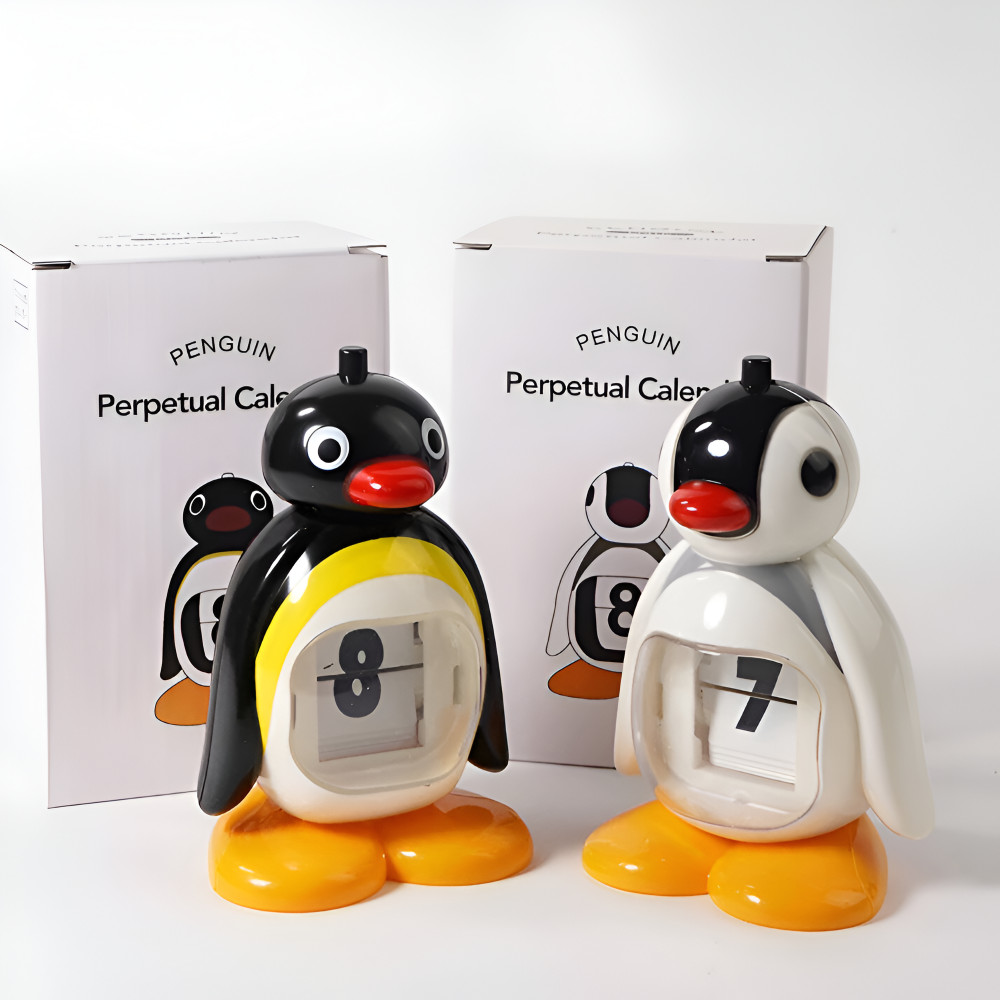 Pinguin - Tischkalender mit großen Ziffern &