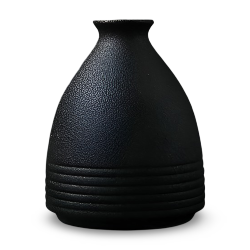 BlackCraft Vase - Ästhetisch Texturierte Keramikvasen für Blumen