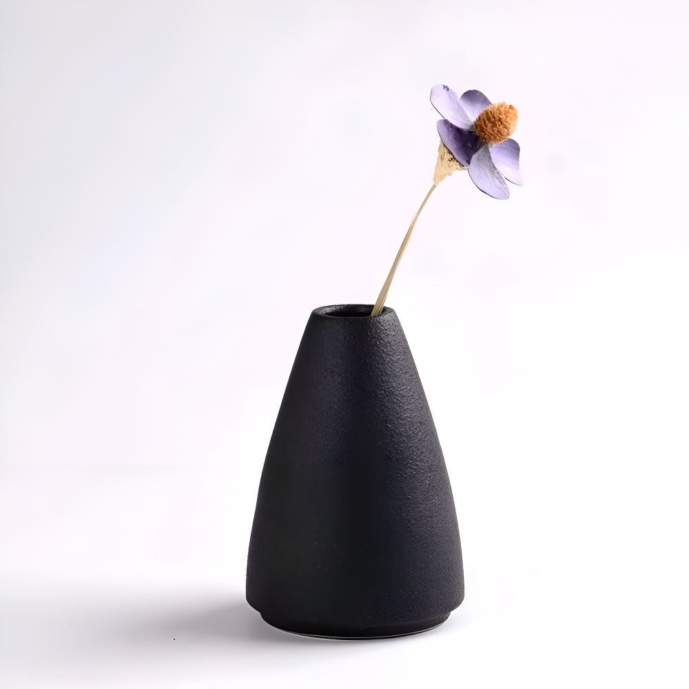 BlackCraft Vase - Ästhetisch Texturierte Keramikvasen für Blumen