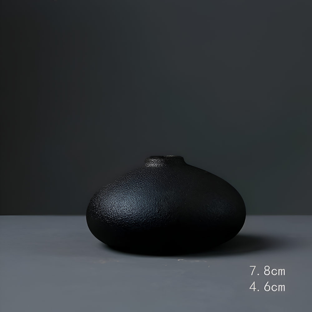 BlackCraft Vase - Ästhetisch Texturierte Keramikvasen für Blumen