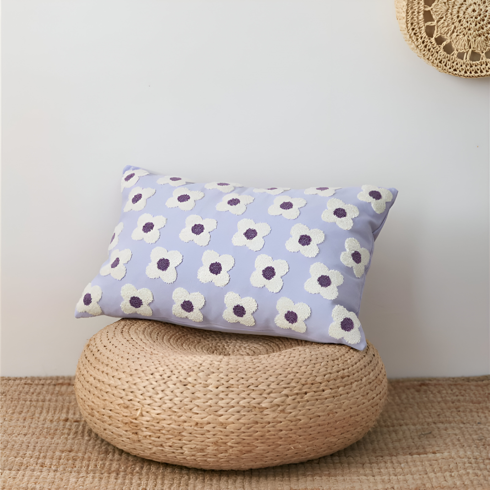 Blooma Sofakissen - Bestickte Quadratische & Rechteckige Blumenkissenhüllen