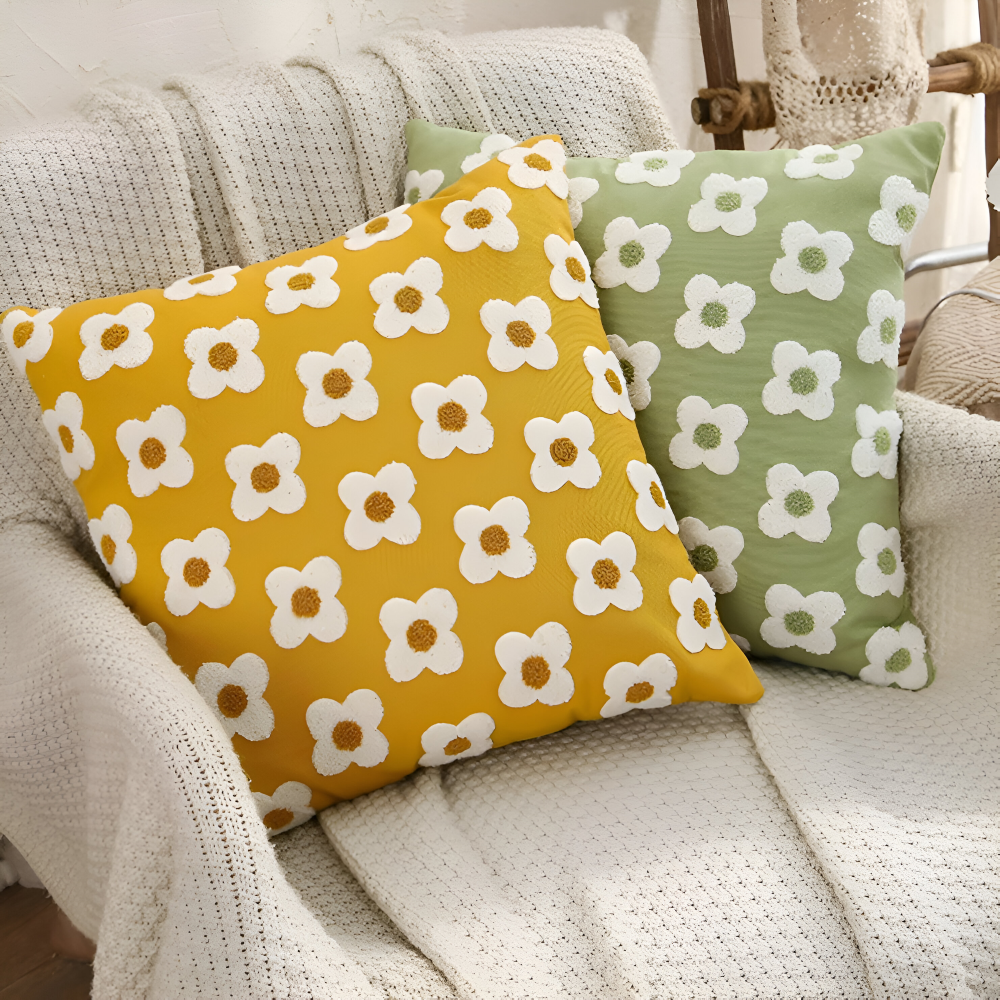 Blooma Sofakissen - Bestickte Quadratische & Rechteckige Blumenkissenhüllen