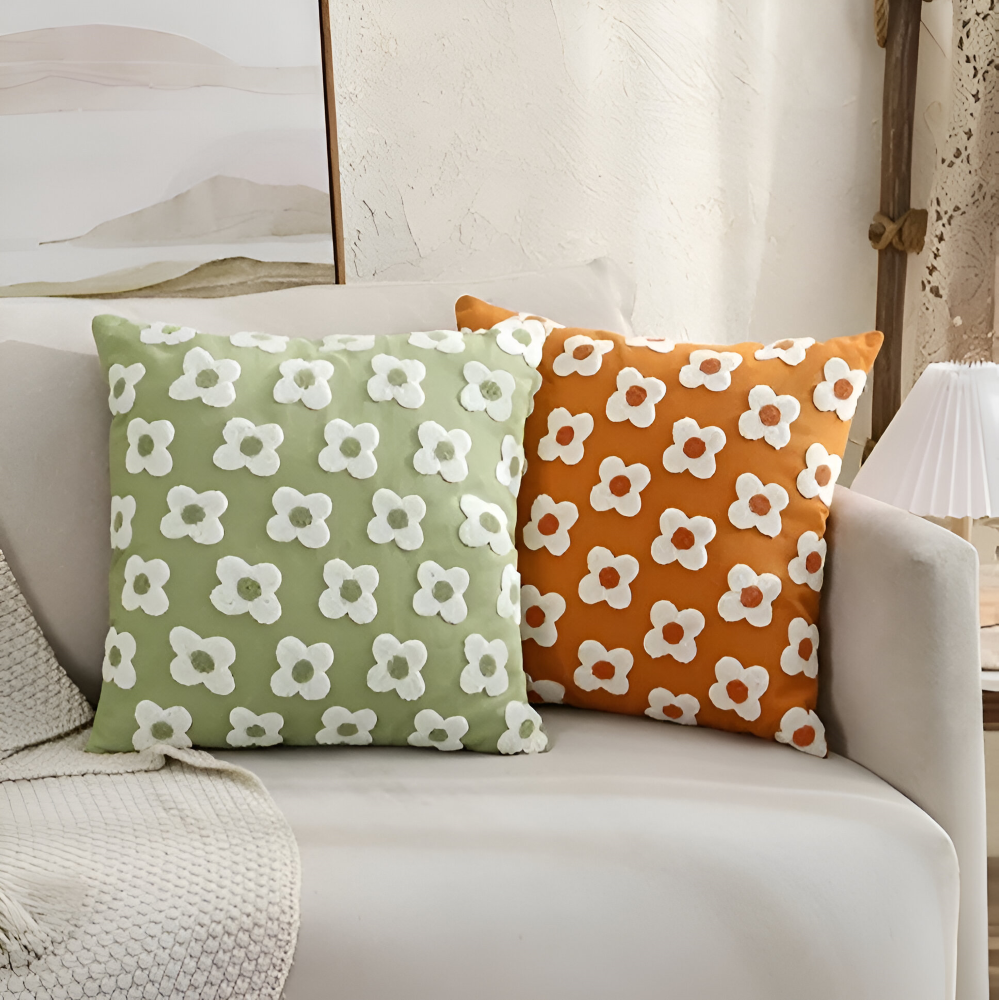 Blooma Sofakissen - Bestickte Quadratische & Rechteckige Blumenkissenhüllen