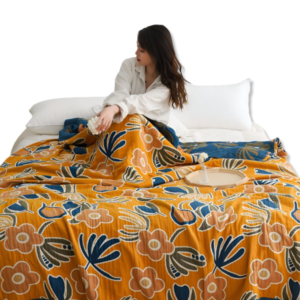 Bohem Plaid - Kunstvolle Geometrische Baumwoll Fleecedecke