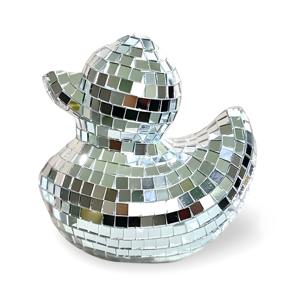 Enten - Disco Ball Spiegel-Deko aus Mosaikglas