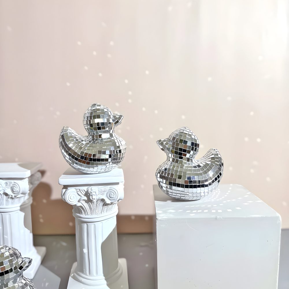 Enten - Disco Ball Spiegel-Deko aus Mosaikglas
