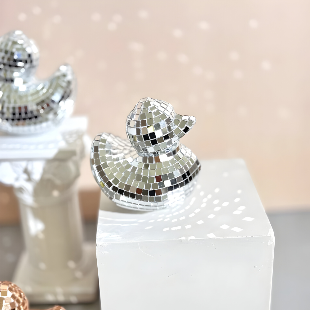 Enten - Disco Ball Spiegel-Deko aus Mosaikglas