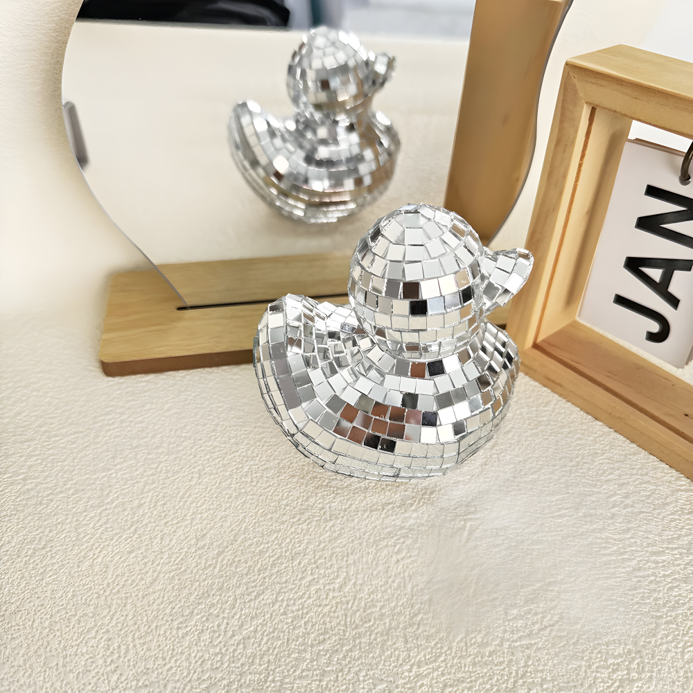 Enten - Disco Ball Spiegel-Deko aus Mosaikglas