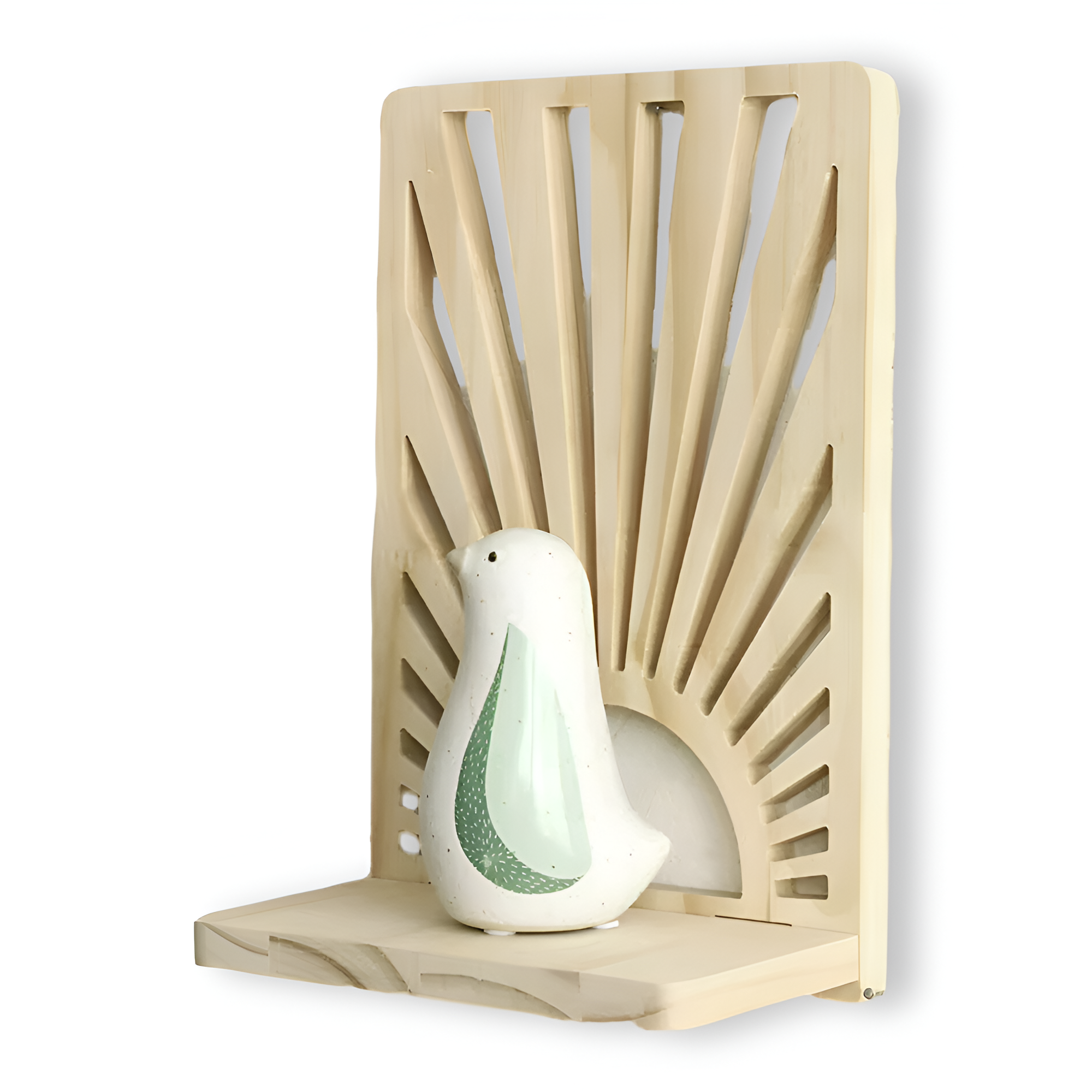 Charmantes Sonnenstrahlen Holz Wandregal für Zimmerpflanzen und Wohnkultur