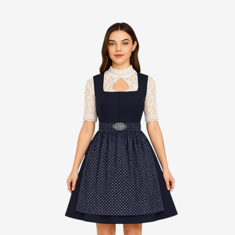 Damen Bayerisches Dirndl mit Spitzenmieder