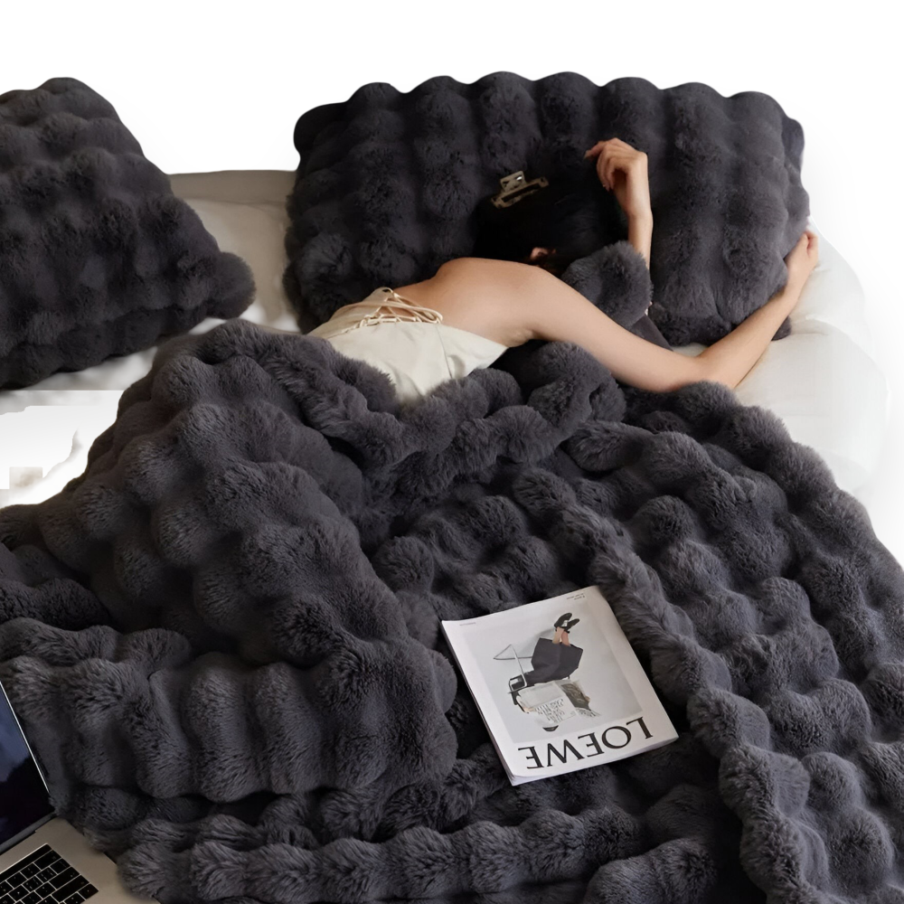 Karierte Kuscheldecke - super weich und kuschelig, der ultimative Entspannungsbegleiter.