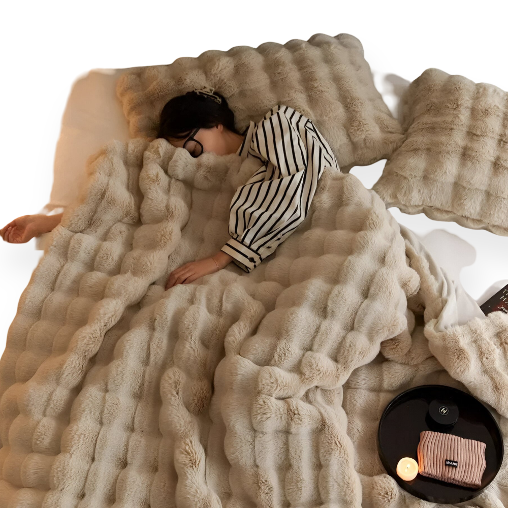 Karierte Kuscheldecke - super weich und kuschelig, der ultimative Entspannungsbegleiter.