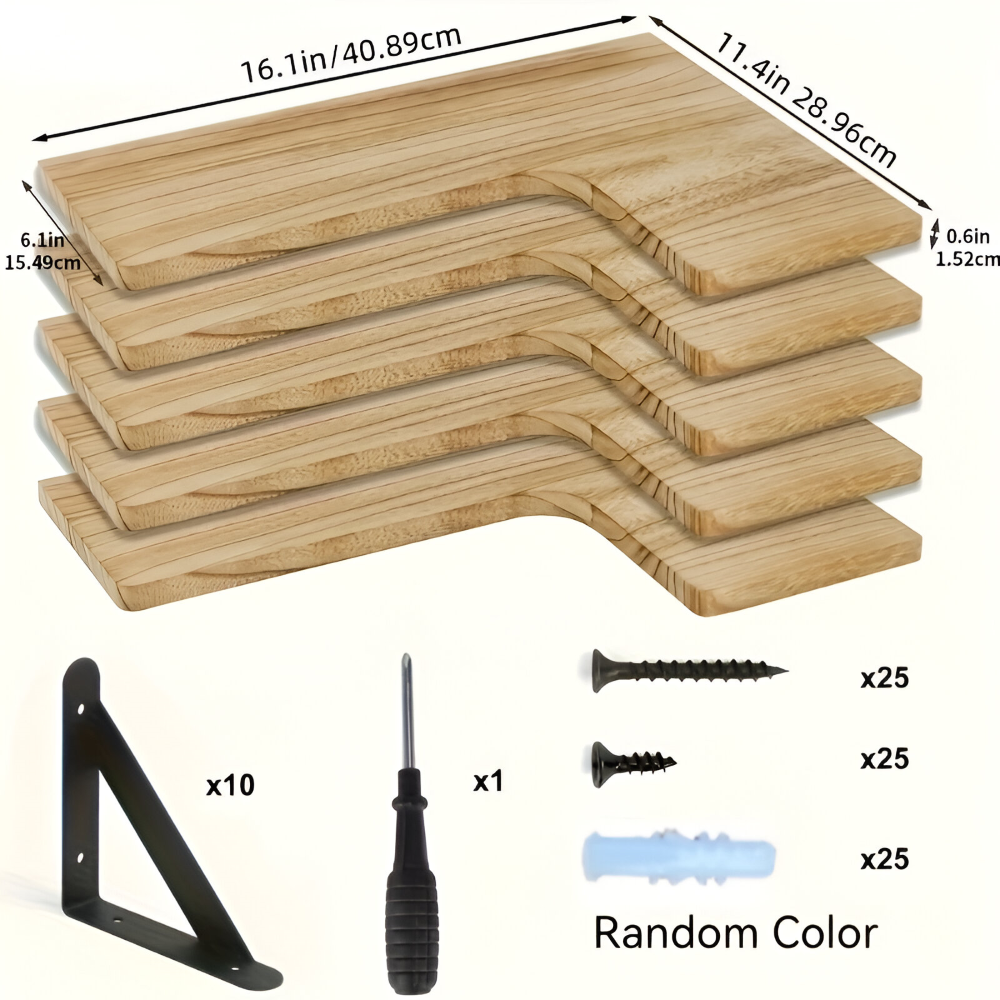 Chic Corner Holzregal - 3/5 Stück Sets Multifunktionale Rustikale Dekoration für Jeden Raum