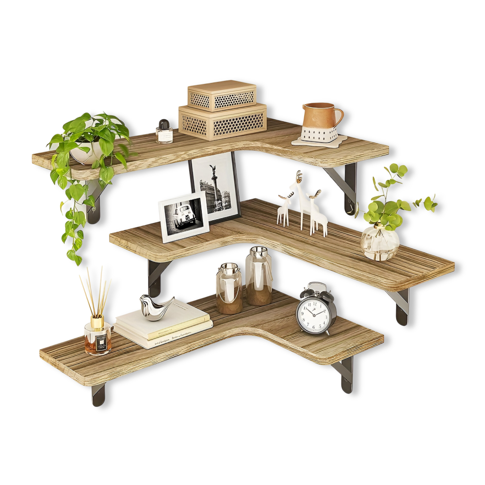 Chic Corner Holzregal - 3/5 Stück Sets Multifunktionale Rustikale Dekoration für Jeden Raum
