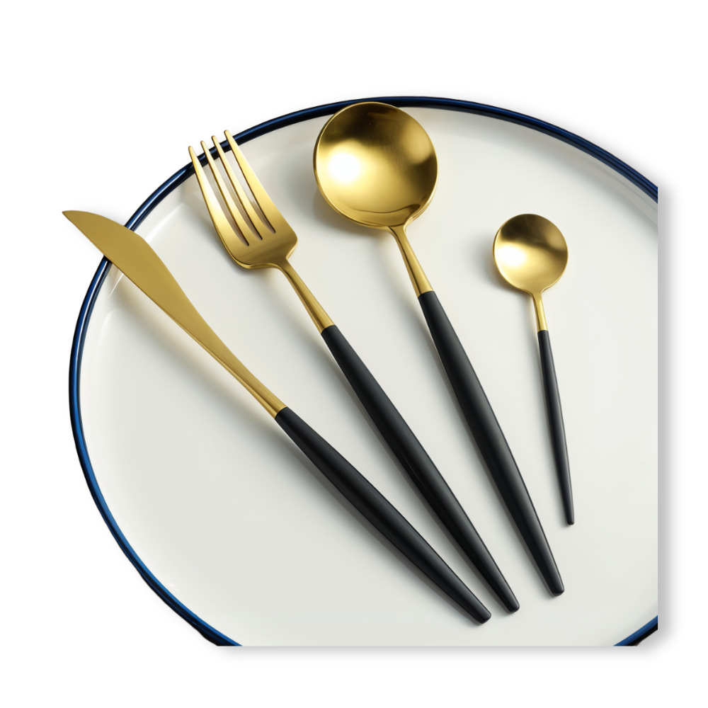 ChicMatte - Edelstahl Besteck Set 4-teilig mehrfarbig