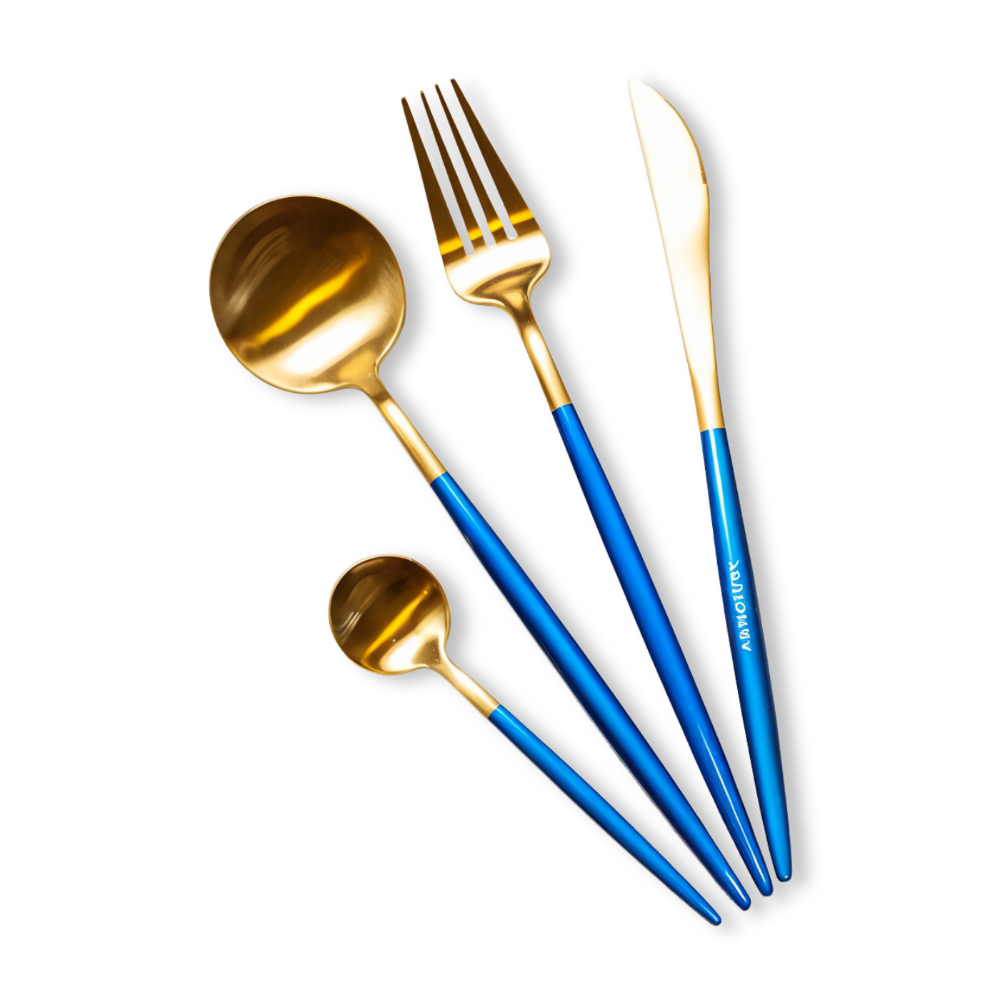 ChicMatte - Edelstahl Besteck Set 4-teilig mehrfarbig