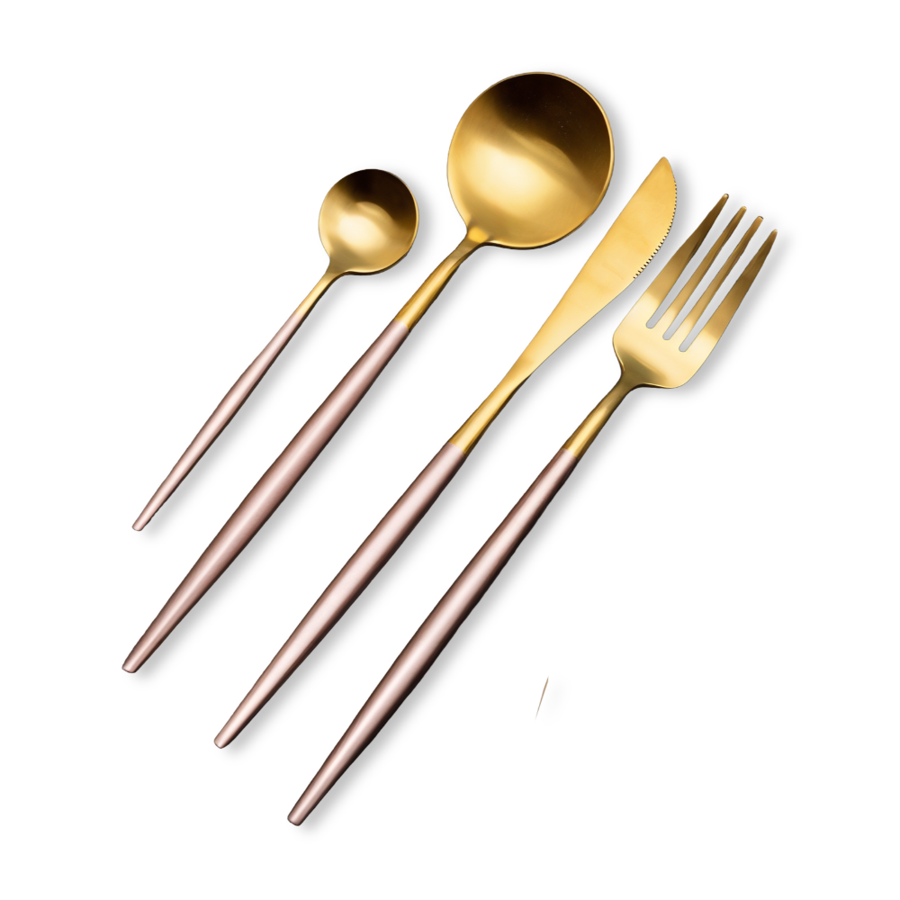 ChicMatte - Edelstahl Besteck Set 4-teilig mehrfarbig