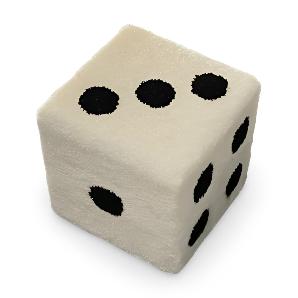 ChroDot - Hocker -Samt Würfelhocker schwarz-weiß
