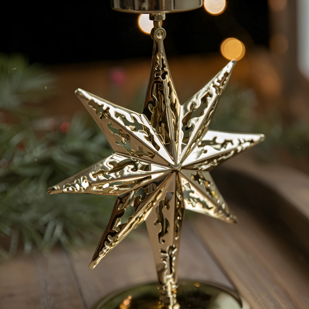 Cierge - Stand - Vintage Kerzenhalter Weihnachten Metall