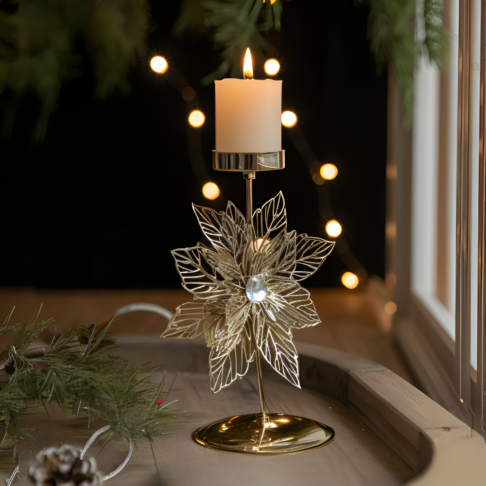 Cierge - Stand - Vintage Kerzenhalter Weihnachten Metall