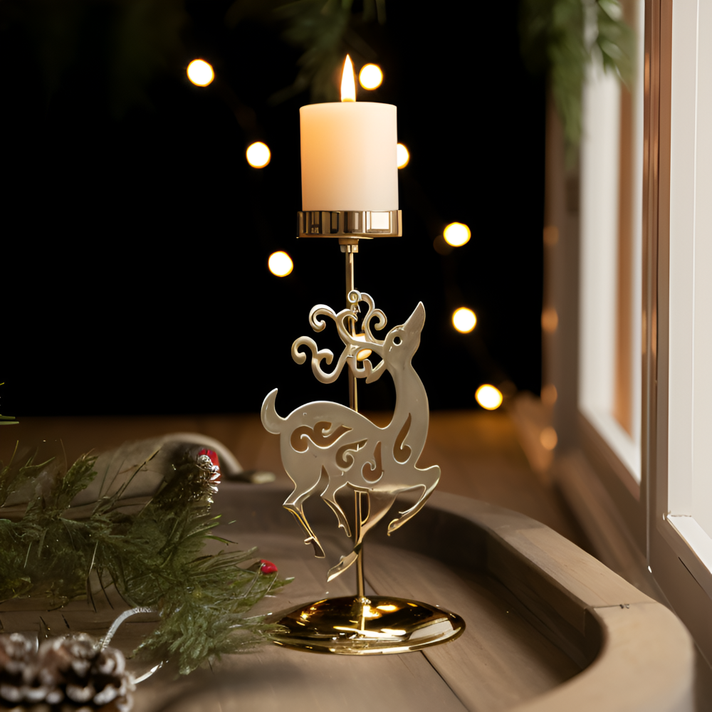Cierge - Stand - Vintage Kerzenhalter Weihnachten Metall