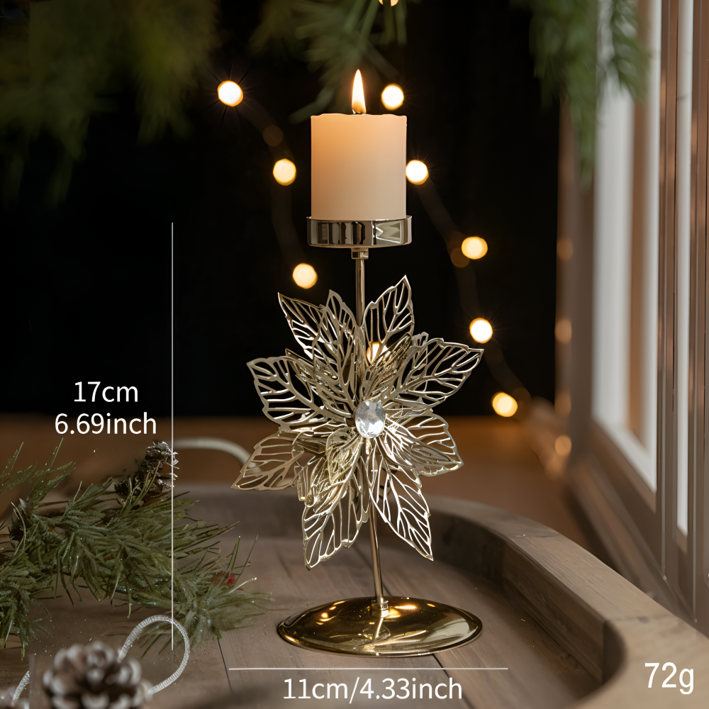 Cierge - Stand - Vintage Kerzenhalter Weihnachten Metall