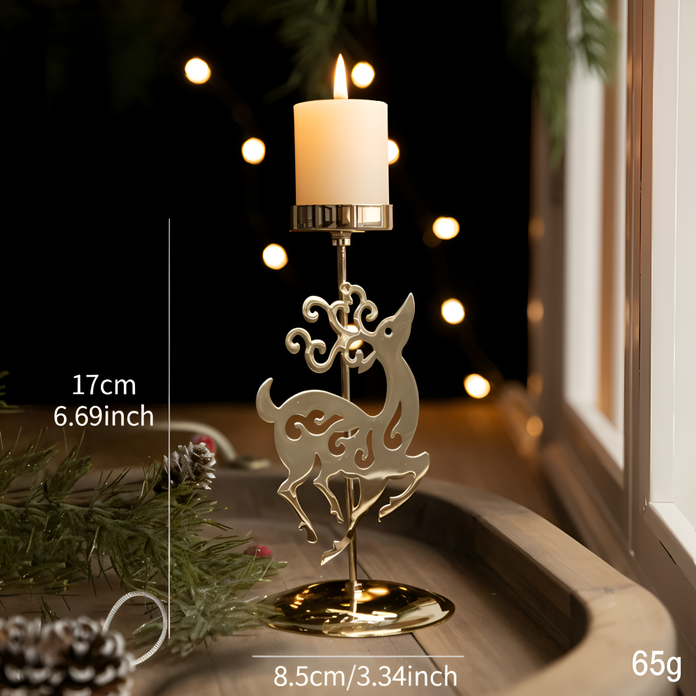 Cierge - Stand - Vintage Kerzenhalter Weihnachten Metall