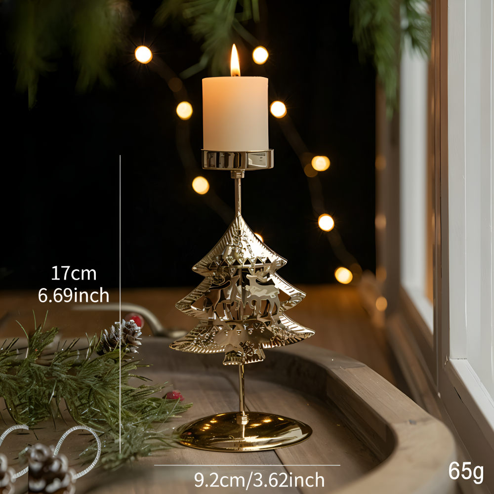 Cierge - Stand - Vintage Kerzenhalter Weihnachten Metall