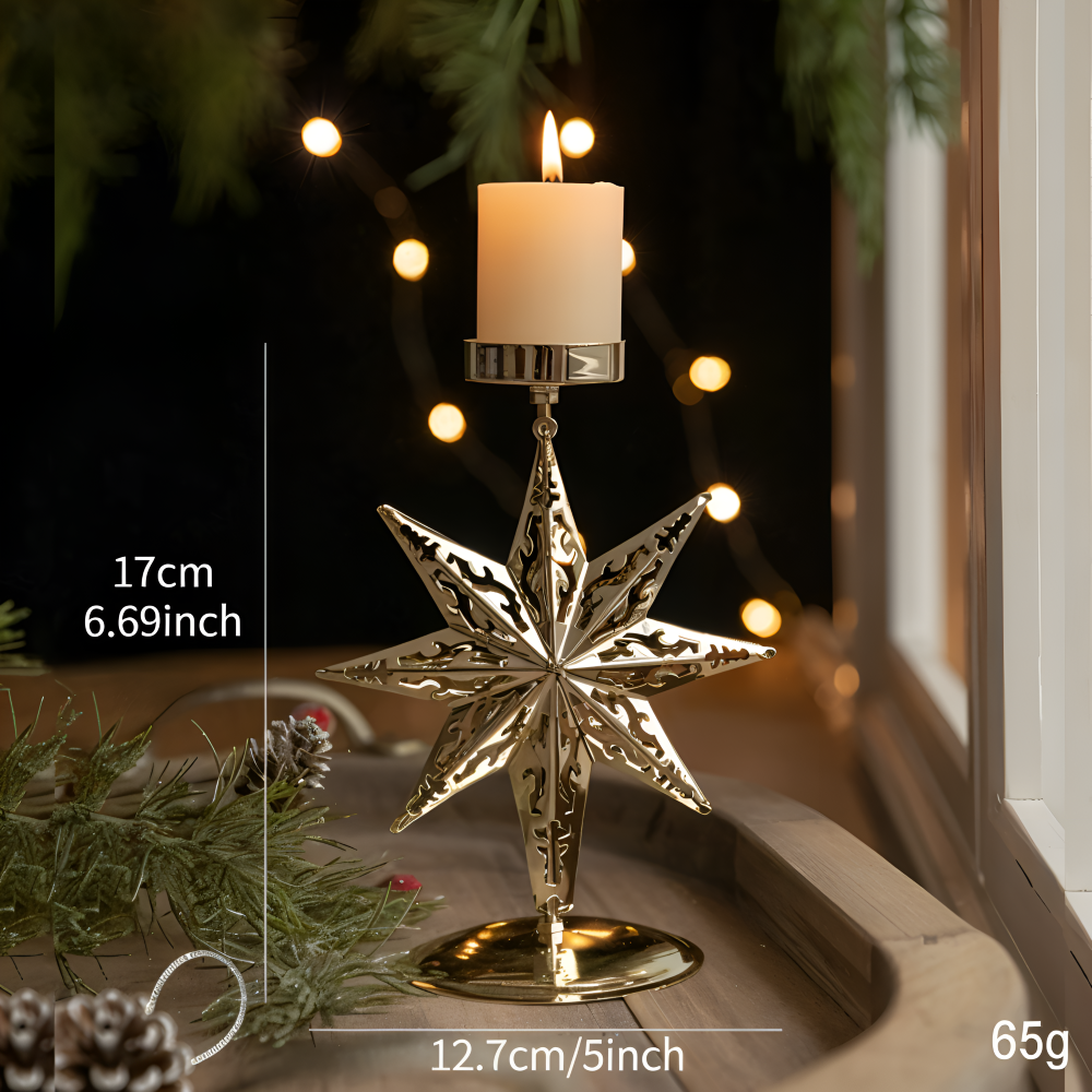 Cierge - Stand - Vintage Kerzenhalter Weihnachten Metall