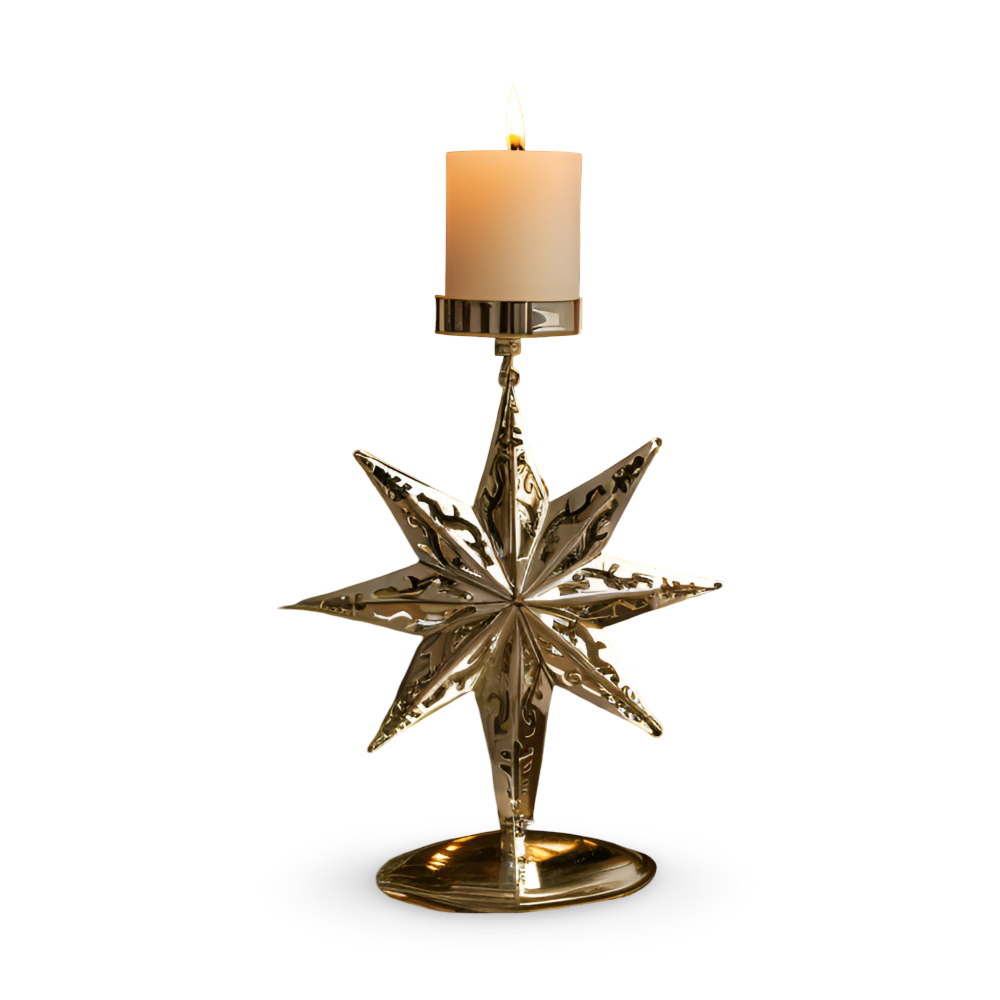Cierge - Stand - Vintage Kerzenhalter Weihnachten Metall